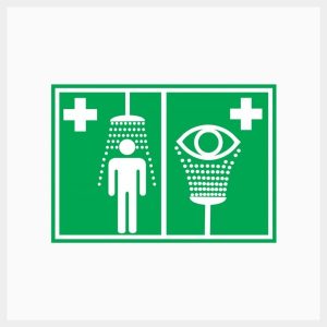 Safety Shower/Eyewash Sign Metal Double Sided