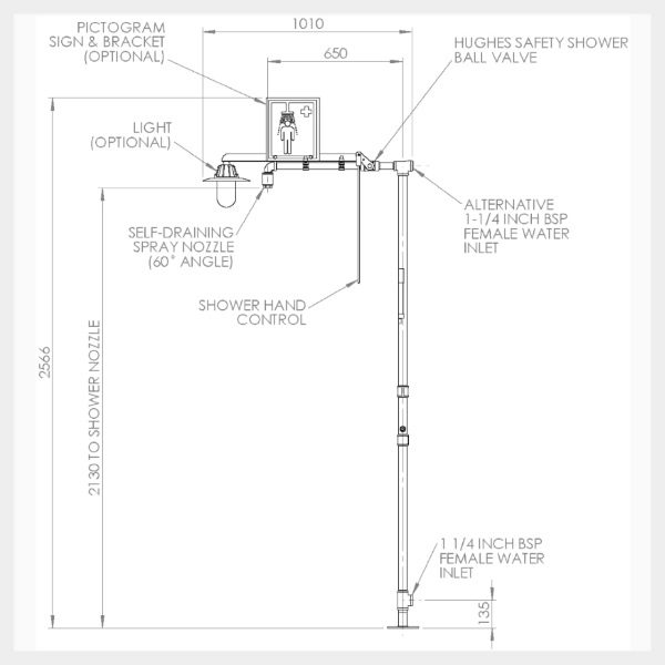 Stainless Steel Safety Shower