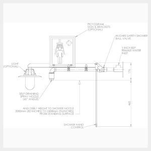 Stainless Steel Wall Mounted Safety Shower