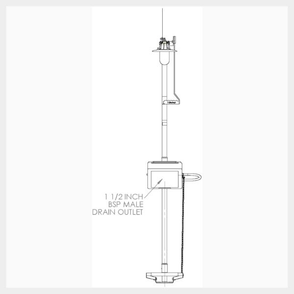 Stainless Steel Safety Shower and Covered ABS Eye/Facewash