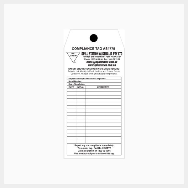 Emergency Eyewash & Safety Shower Inspection Record Tags