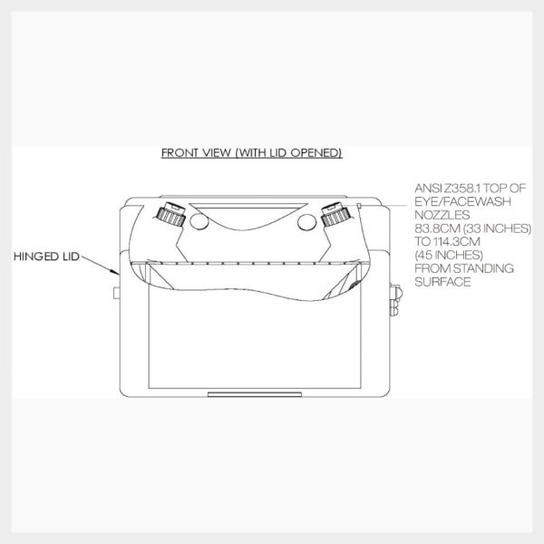 Wall Mounted Covered Emergency Eye/Facewash