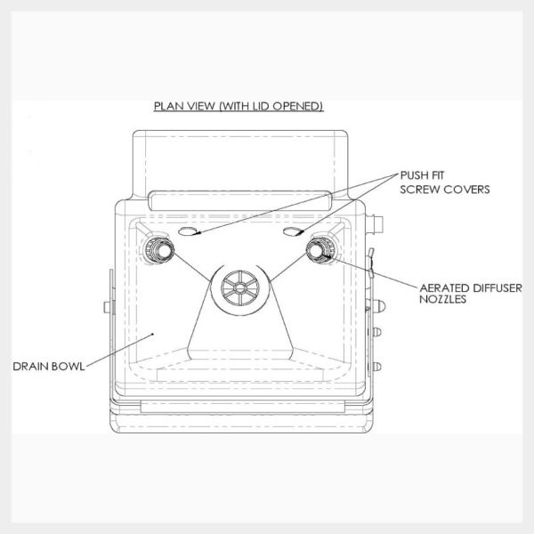 Wall Mounted Covered Emergency Eye/Facewash