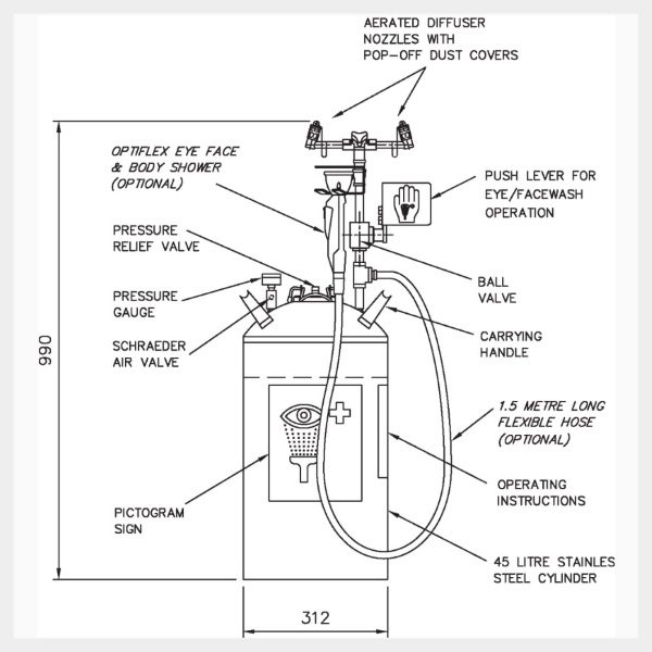 Portable Eye/Face Wash Unit