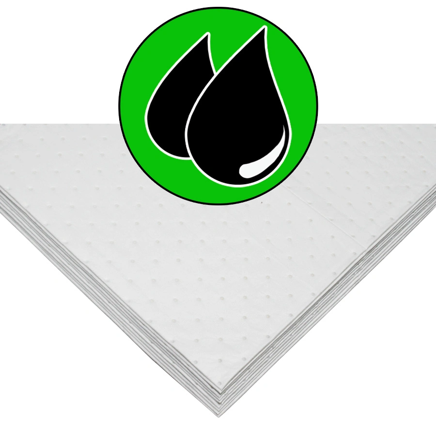 Oil-Pad-with-logo Absorbent Pads – 200 Sheets Oil & Fuel 200 GSM