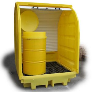 4-drum covered spill pallet